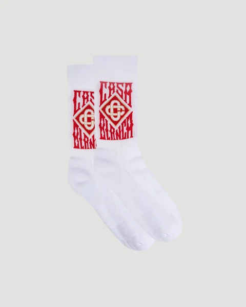 White Socks with Logo