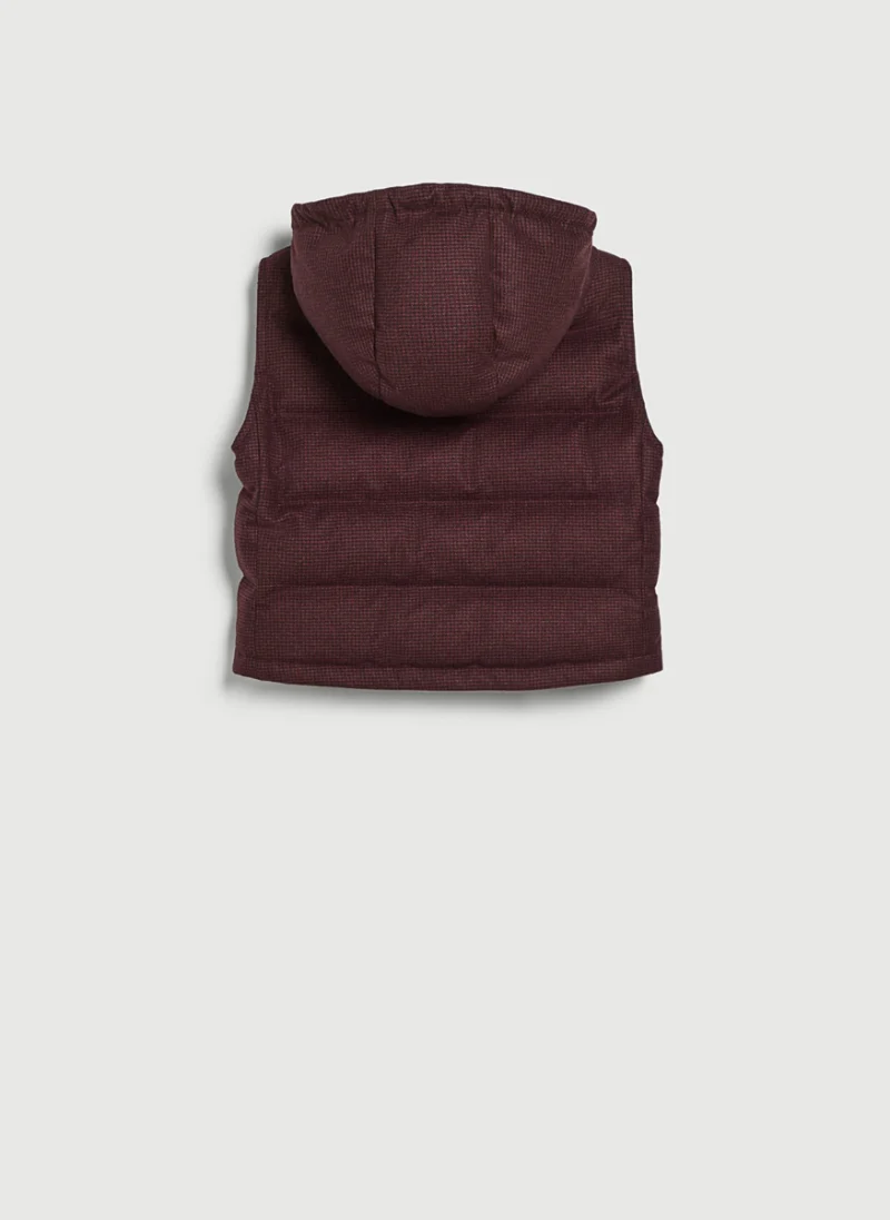 Елек с кашмир 'Houndstooth' Brunello Cucinelli Kids 10 — снимка 2