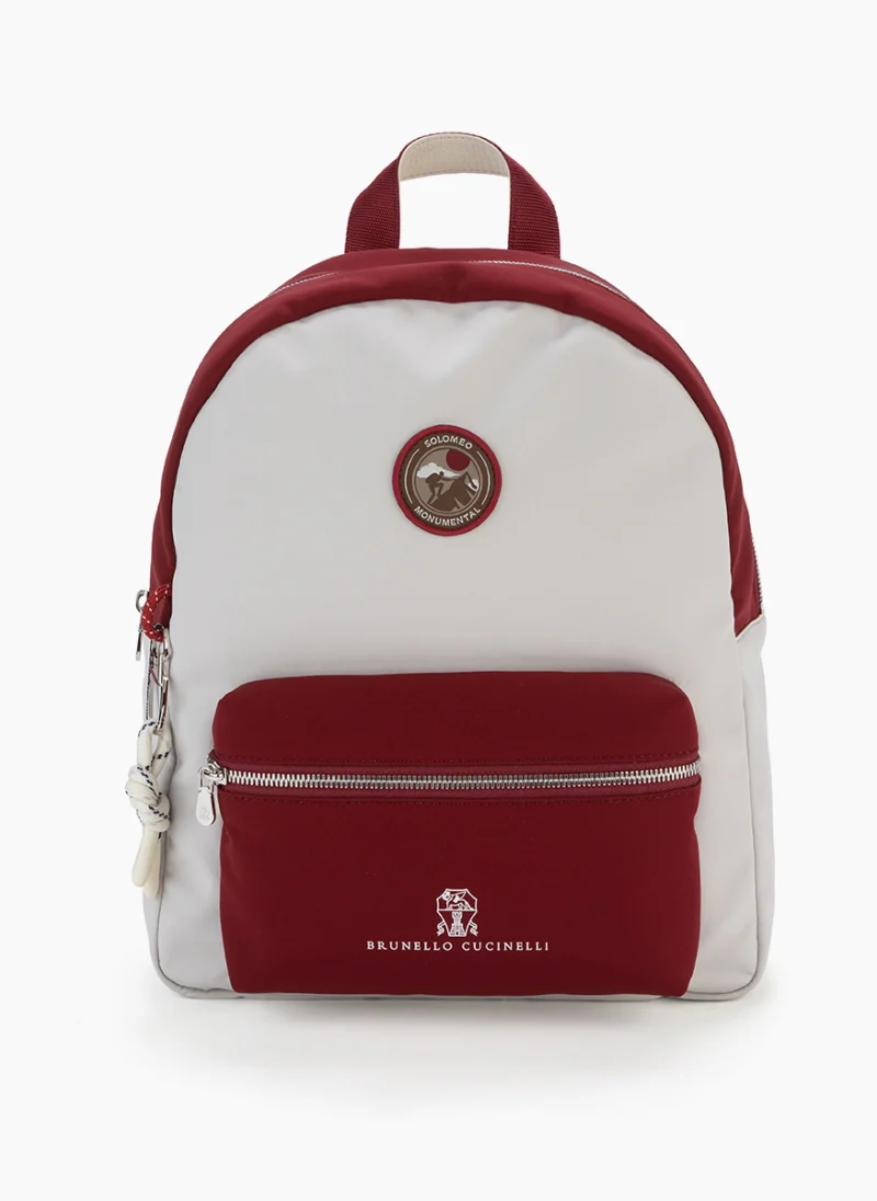 Раница с контрастни детайли Brunello Cucinelli Kids