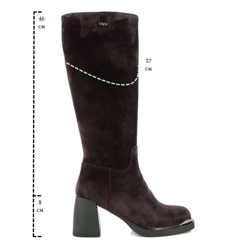 Ботуши На Ток CARLO FABIANI – 12715328 BROWN SUEDE — снимка 6