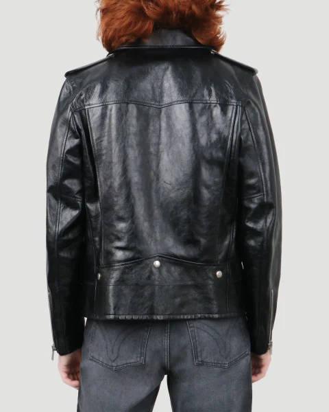 Classic Leather Biker Jacket — снимка 5
