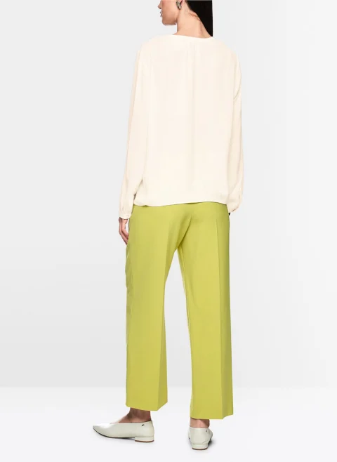 Ефирна блуза с волани Marc Cain Collections — снимка 3