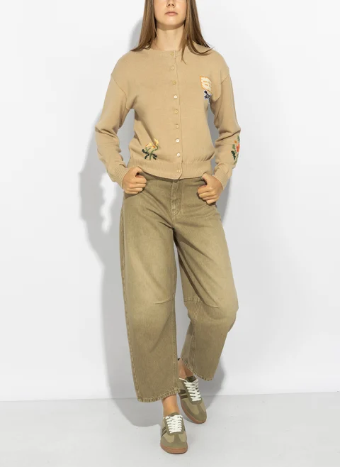 Жилетка с бродерия Weekend Max Mara Wkdteiera — снимка 8