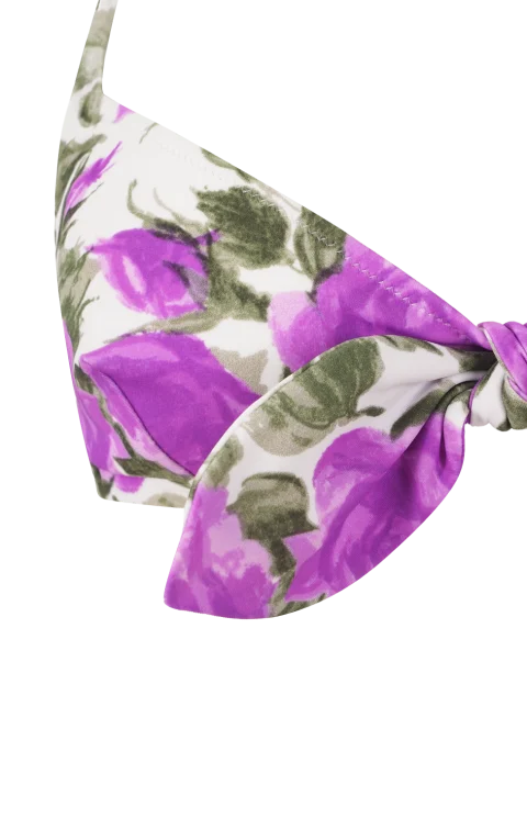Rose-Print Bikini Top — снимка 2