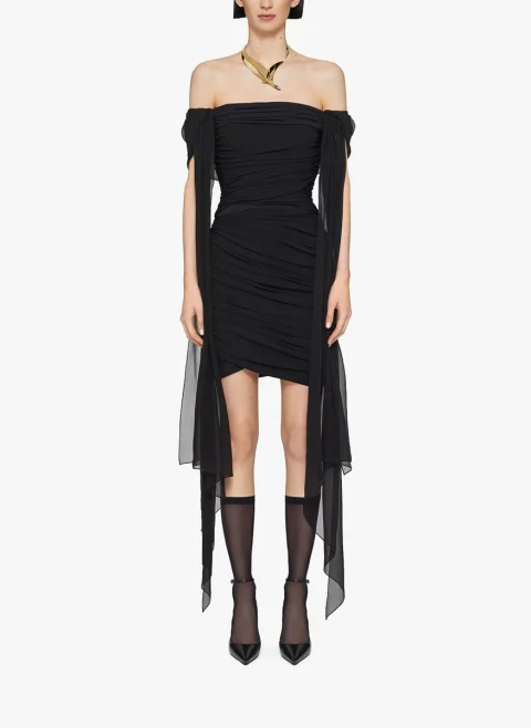 Мини рокля с драперия 'Flowing sleeves' Givenchy