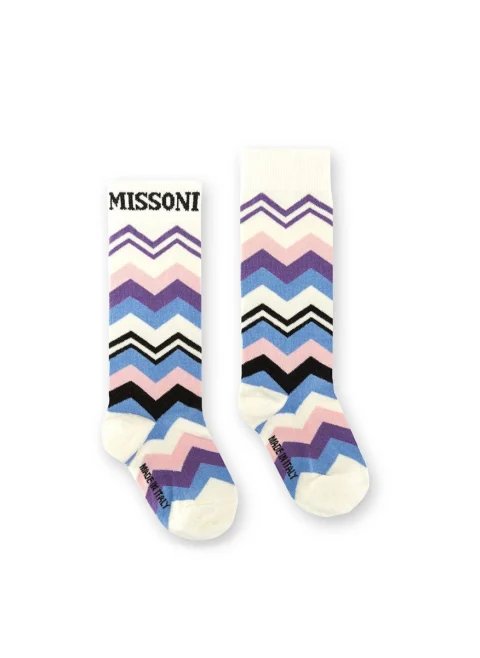 Чорапи със 'Zig-zag' принт Missoni Kids