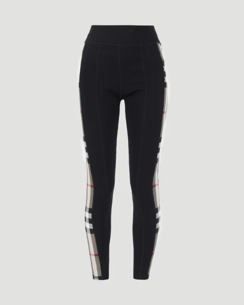 Vintage-Check Panel Leggings