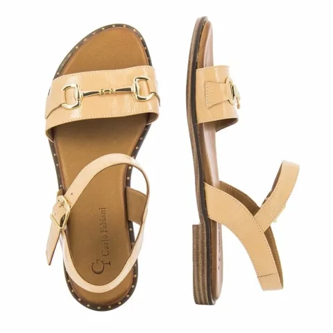Дамски Равни Сандали CARLO FABIANI – 030-51-2662 SUZZA CAMEL PATENT — снимка 5