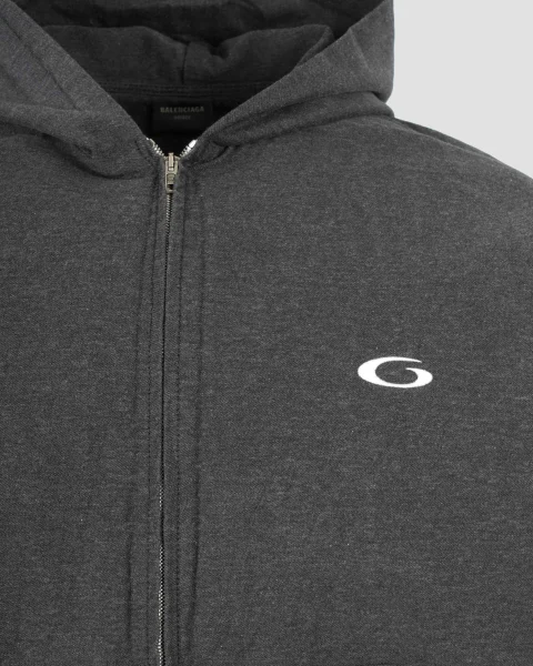 Trompe L'œil Hoodie in Anthracite — снимка 5