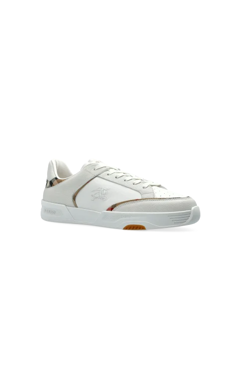 Leather and Nylon Harrow Sneakers in White — снимка 3