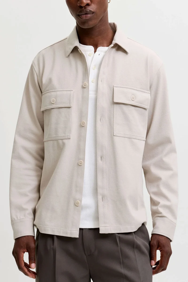 Риза Jjewilliam Overshirt 12306252 13-0000 TCX moonbeam — снимка 2