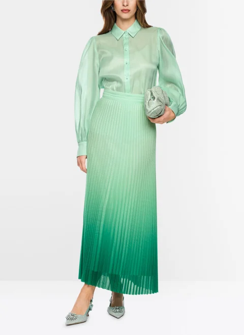 Плисирана пола с омбре ефект Marc Cain Glam — снимка 2