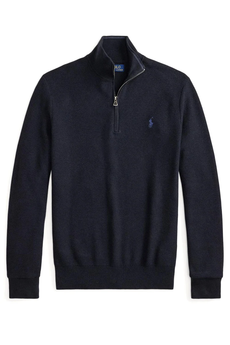 Плетено 32/2 Cotton-Half Zip 710B18060004 410 navy