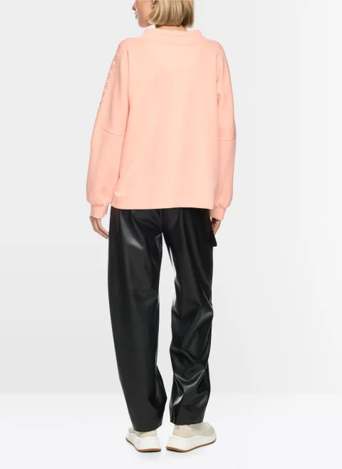 Суитшърт с декоративни кристали Marc Cain Sports — снимка 5