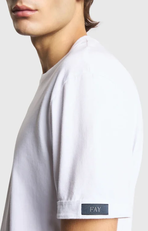 Памучна тениска с лого детайл — снимка 4