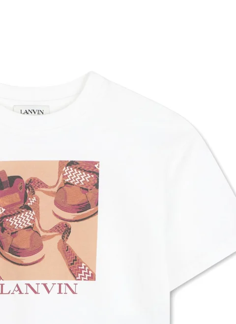 Тишърт с принт 'Sneaker' Lanvin Kids — снимка 2