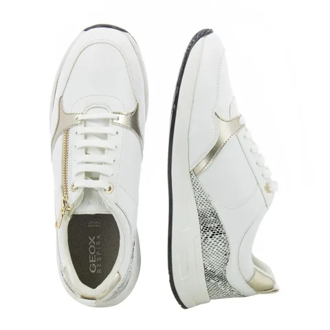 Дамски Сникърс GEOX – D35NQA C0118 D BULMYA WHITE/SAND — снимка 5