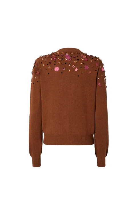 Rust FF Cashmere and Wool Cardigan — снимка 3