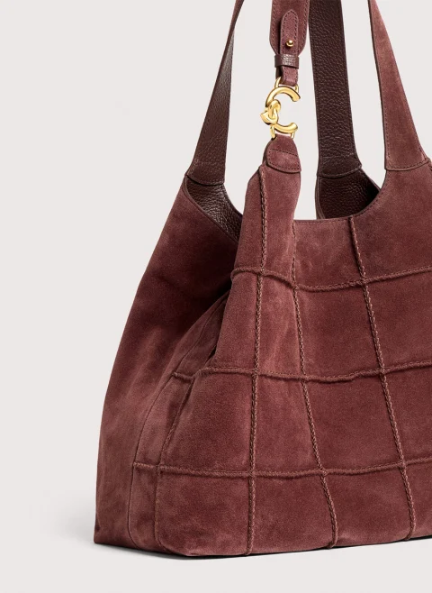Велурена чанта Coccinelle C-Easy Large — снимка 3