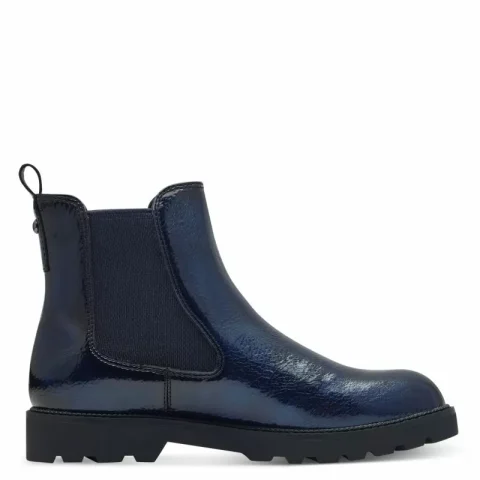 Дамски Равни Боти TAMARIS – 1-25433-43-826 NAVY PATENT — снимка 2