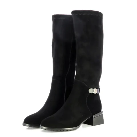 Ботуши На Ток CARLO FABIANI – 3461073 BLACK SUEDE — снимка 3