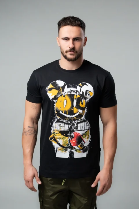 Комбо черни тениски: Erected Bear + Minimal