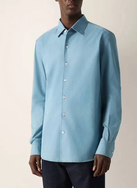 Риза от деним 'Bleached finish' Zegna — снимка 1