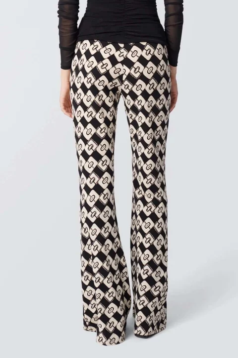 Панталони Dvf Brooklyn Pants DVFPL3Q004PYCKB B2384 paisley chainlink black — снимка 2