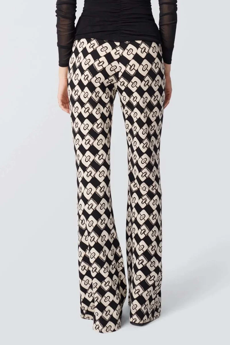 Панталони Dvf Brooklyn Pants DVFPL3Q004PYCKB B2384 paisley chainlink black — снимка 2