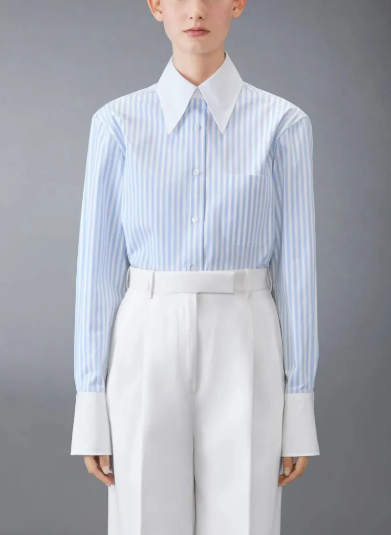 Раирана риза с контрастни кантове Thom Browne
