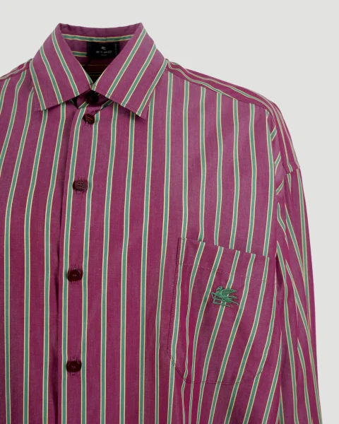 Striped Cotton Shirt — снимка 2