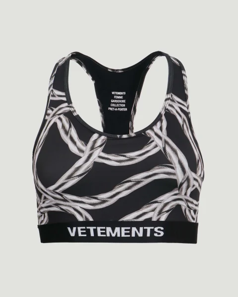 Chain Print Sports Bra