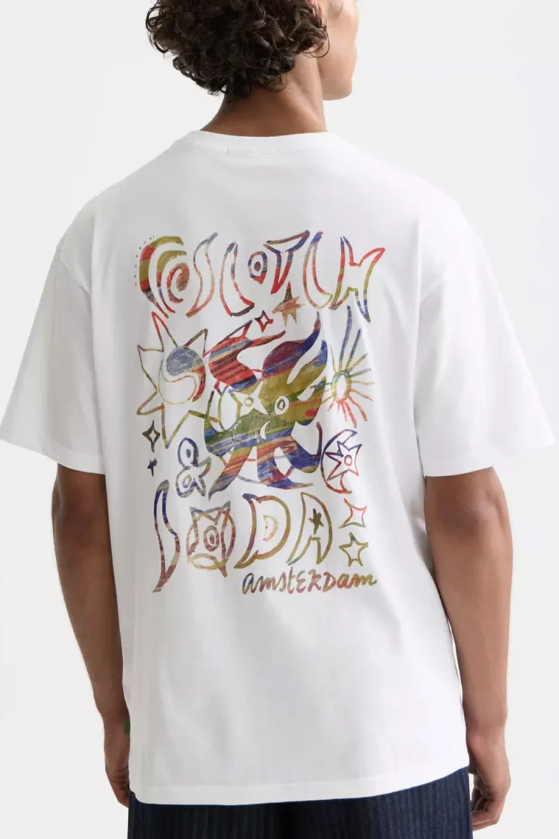T-Shirt Front And Back Artwork Relaxed Fit 183005 101 bright white — снимка 2