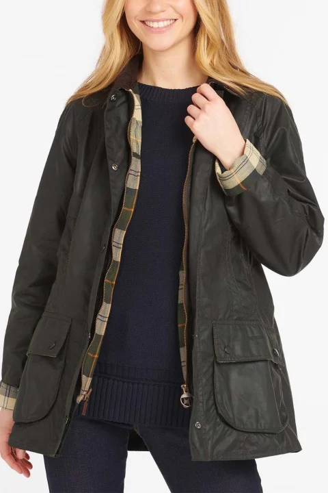 Яке Beadnell Wax LWX0667 sg91 sage — снимка 2