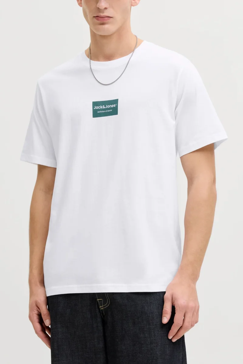 T-Shirt Jjfrank Ss Crew Neck 12288092 11-0601 TCX bright white — снимка 2