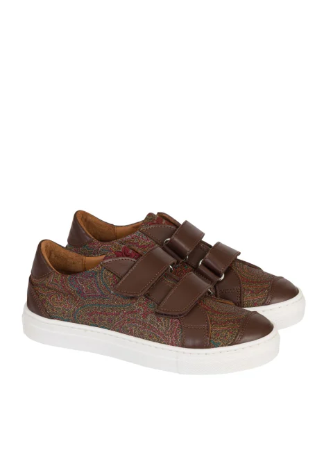 Кецове с детайли от кожа 'Paisley' Etro Kids — снимка 2
