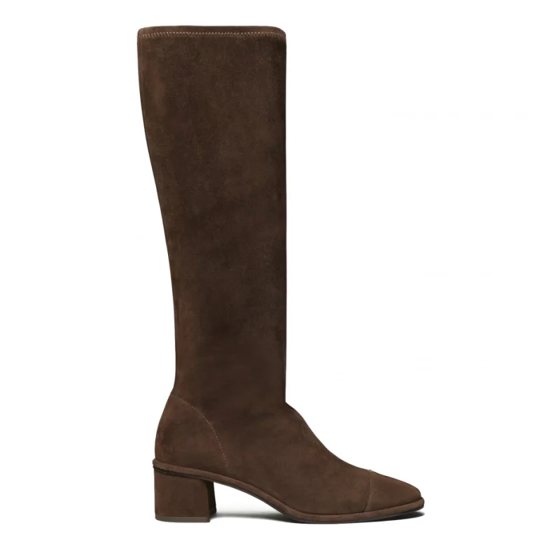 Дамски кафяви ботуши Cap - Toe TORY BURCH