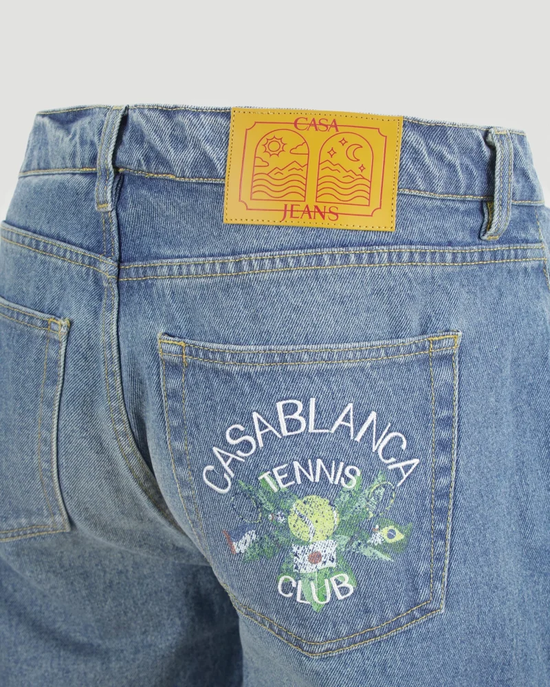 Men's Vintage Distressed Washed Jeans — снимка 3