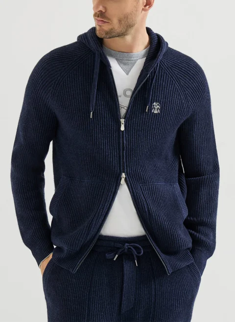 Суитшърт от кашмир 'English rib' Brunello Cucinelli — снимка 5