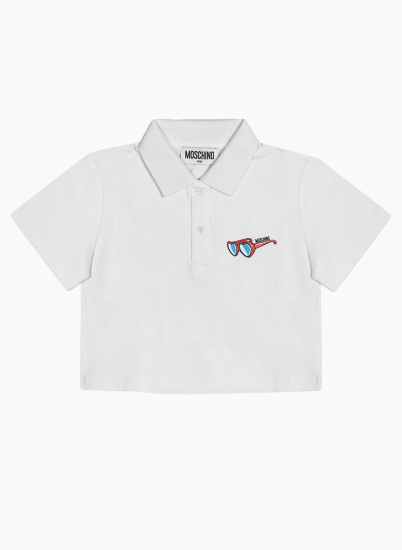 Полошърт с принт Moschino Kids