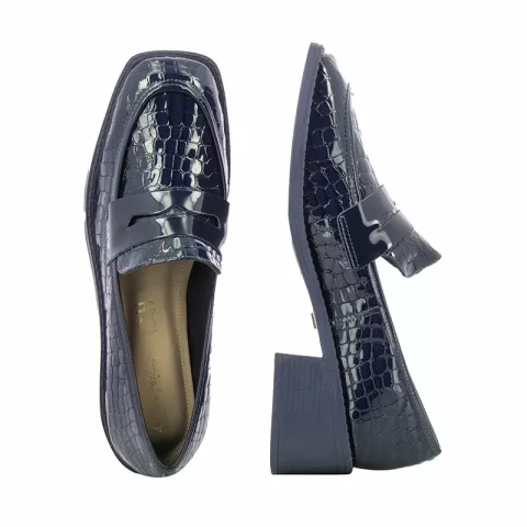 Токчета DONNA ITALIANA – 11405-753-858 CROCO LUX DEEP BLUE MA — снимка 4