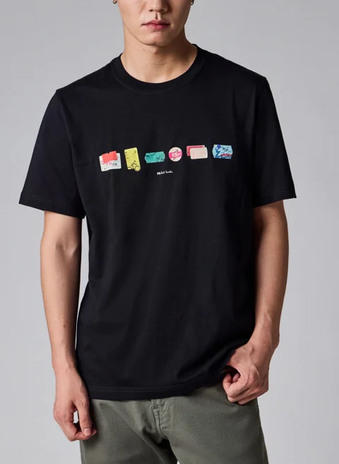 Тишърт с принт 'Stickers' PS Paul Smith — снимка 2