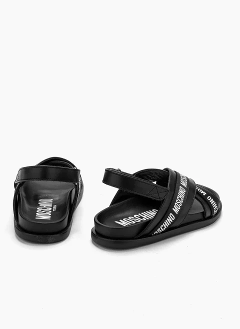 Сандали с лого принт Moschino Kids — снимка 3