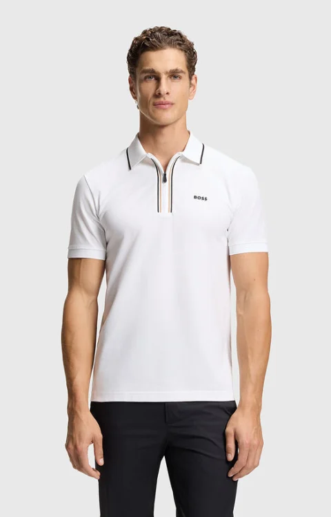 Поло-шърт ACTIVE SLIM FIT с контрастни кантове
