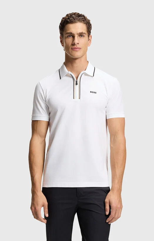 Поло-шърт ACTIVE SLIM FIT с контрастни кантове