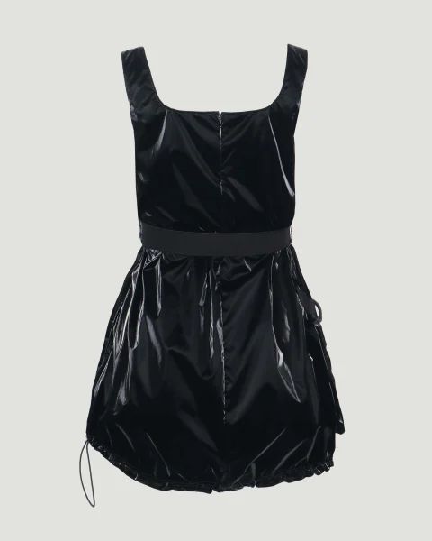 Belted Mini Dress in Black — снимка 2