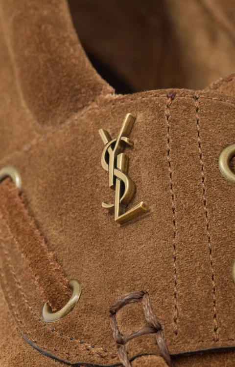 Le Loafer Boat Shoes in Suede in Cigar — снимка 3