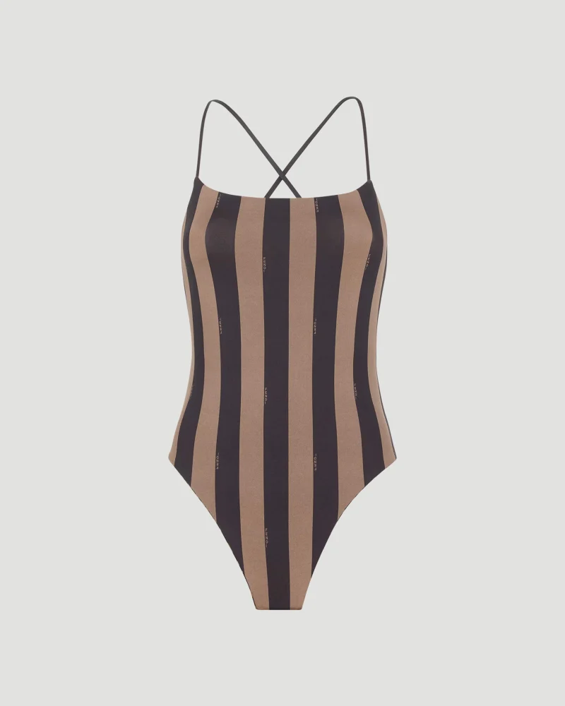 Brown Lycra® Reversible Swimsuit