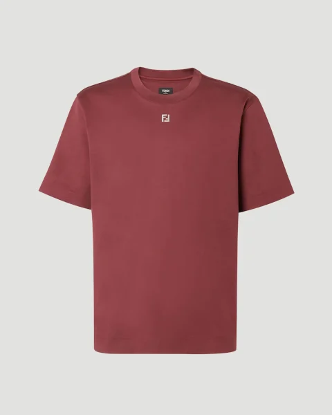 Cotton T-Shirt in Red