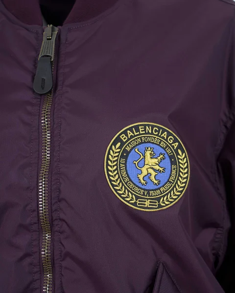 Bomber Jacket Large Fit in Dark Purple — снимка 2